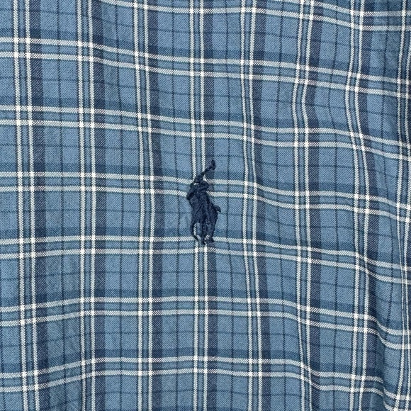 Polo Ralph Lauren Pony Logo Blue Plaid Casual Long Sleeve Button Down Mens 2XLT - Picture 3 of 7